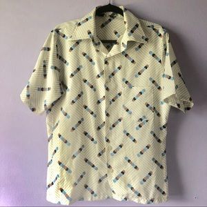 Vintage short sleeved button up T-shirt